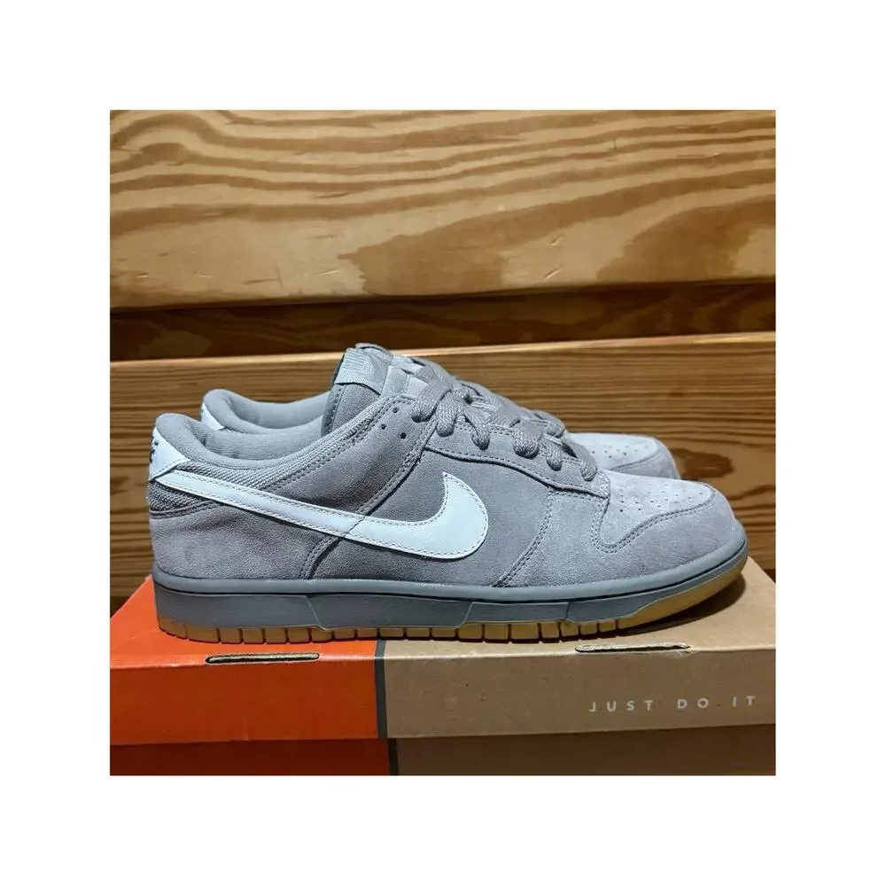 2005 Nike dunk Low Medium Grey White Gum Bottom Suede Vintage 311730-011 Sz 10.5